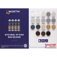 Bostik S733 Seal N Flex Bau Silicon 1K Silikon Dichtstoff 300ml Kartusche