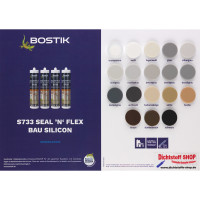 Bostik S733 Seal N Flex Bau Silicon 1K Silikon Dichtstoff 300ml Kartusche Schwarz