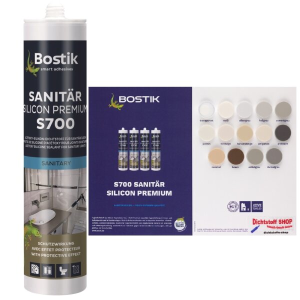 Bostik S700 Sanitärsilicon Premium 300ml Kartusche 1K Silikon Dichtstoff