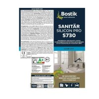 Bostik S730 Sanitär Silicon Pro 1K Silikon Dichtstoff 300ml Kartusche Weiß