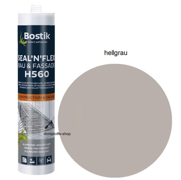 Bostik H560 Seal N Flex Bau & Fassade 1K Hybrid Dichtstoff 290ml Kartusche Hellgrau
