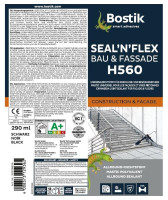 Bostik H560 Seal N Flex Bau & Fassade 1K Hybrid Dichtstoff 290ml Kartusche Schwarz