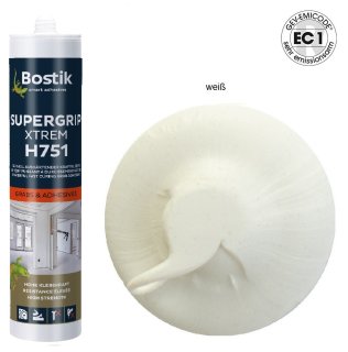 Bostik H751 Supergrip Xtrem 1K Hybrid Klebdichtstoff 450g Kartusche Weiß