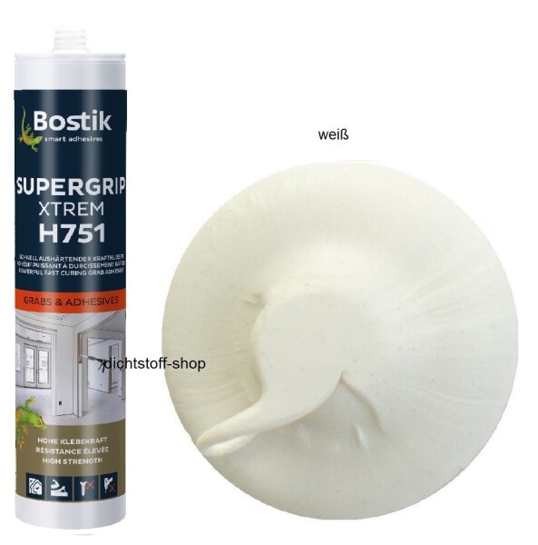 Bostik H751 Supergrip Xtrem 1K Hybrid Klebdichtstoff 450g Kartusche Weiß
