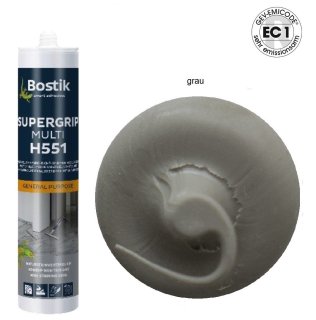 Bostik H551 Supergrip Multi 1K Hybrid Klebdichtstoff 430g Kartusche Grau