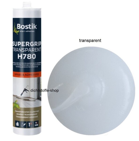 Bostik H780 Supergrip Transparent 1K Hybrid Kleb Dichtstoff 310g Kartusche