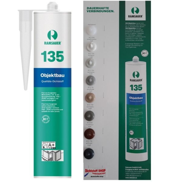 Ramsauer 135 Objektbau 1K Silicon Dichtstoff 310ml Kartusche