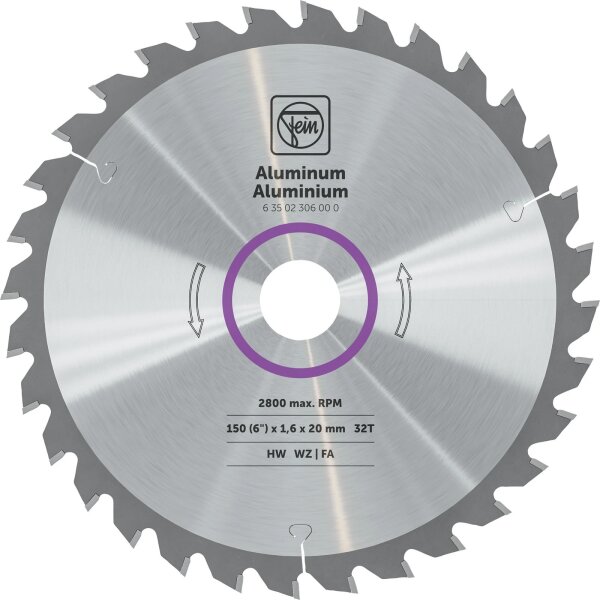 Fein Handkreissäge Sägeblatt Aluminium Ø150mm 32 Zähne