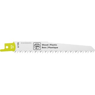 Fein 3er Pack Säbelsäge Sägeblatt HCS 130 T6 WP Holz-Kunststoff