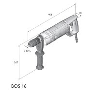Fein Elektro Drehbohrer Bohrmaschine Bos 16 1200Watt