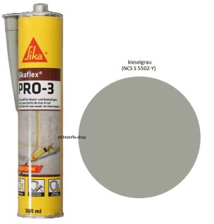 Sikaflex Pro 3 1K Polyurethan PU Dichtstoff 300ml Kartusche kieselgrau