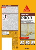 Sikaflex Pro 3 1K Polyurethan PU Dichtstoff 300ml Kartusche betongrau