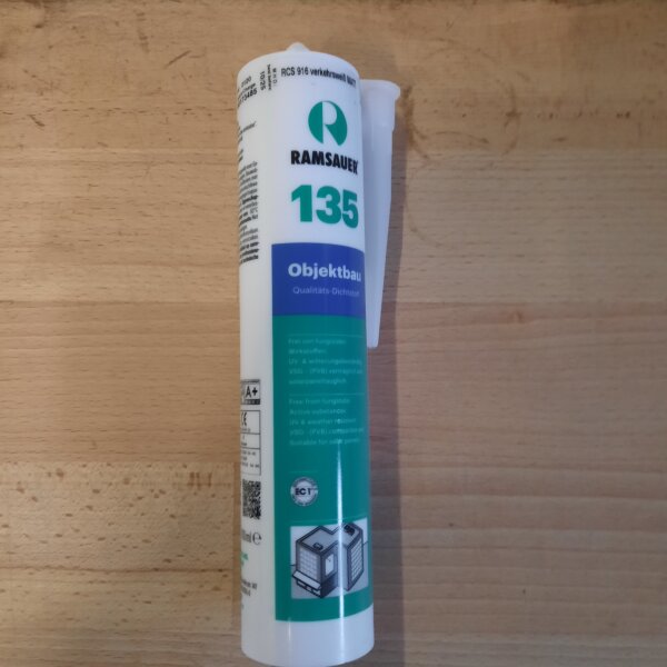 Ramsauer 135 Objektbau Silicon Dichtstoff 310ml Kartusche RCS 916 verkehrsweiß Matt Sonderposten MHD 10/25