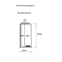 Mixpac 2 K Klebstoff B-System 50ml 4:1 Leerkartusche