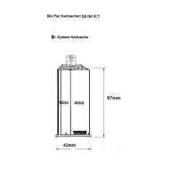 Sulzer Mixpac 2 K Klebstoff B-System 50ml 4:1 Leerkartusche