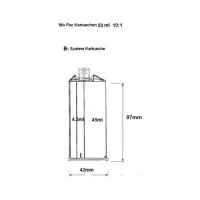 Mixpac 2 K Klebstoff B-System 50ml 10:1 Leerkartusche