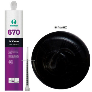 Ramsauer 670 2K Silikon Klebstoff 340g Kartusche schwarz