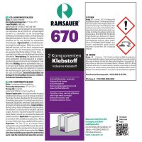 Ramsauer 670 2K Silikon Klebstoff 340g Kartusche schwarz