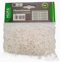 Hufa Kunststoff Fliesenkreuze weiß 2mm 200 Stück