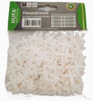 Hufa Kunststoff Fliesenkreuze weiß 4mm 200 Stück