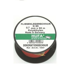 Hufa Fliesenleger Schnur Ø 0.7mm x 50m rot