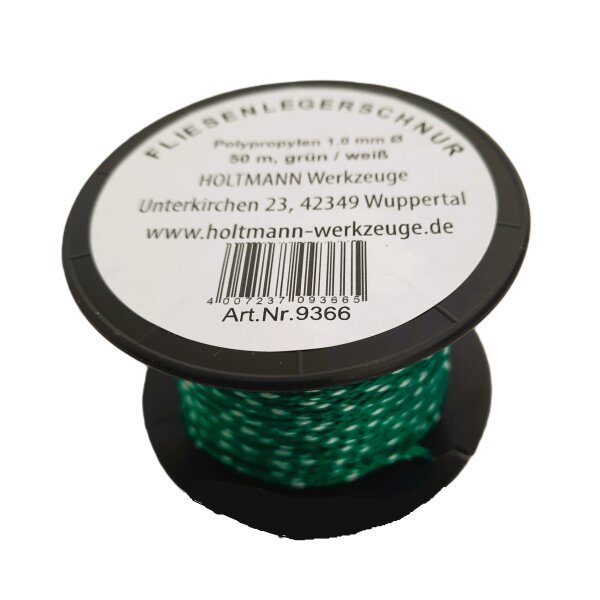 Hufa Fliesenleger Schnur Ø 1.0mm x 50m grün/weiß
