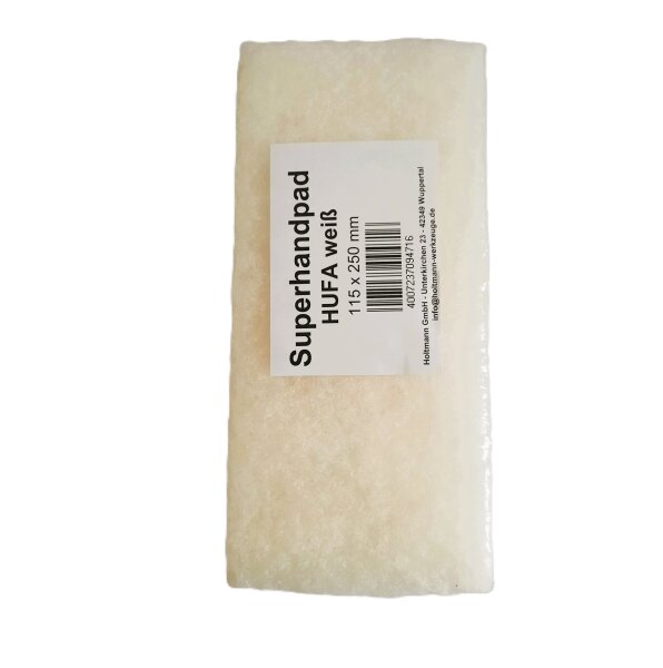 Hufa Pad Auflage 25mm weiß 240 x 120mm fein