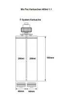 Sulzer Mixpac 2 K Klebstoff F-System 400ml 1:1 Leerkartusche