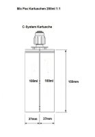 Mixpac 2 K Klebstoff C-System 200ml 1:1 Leerkartusche