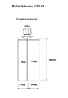 Mixpac 2 K Klebstoff C-System 210ml 2:1 Leerkartusche