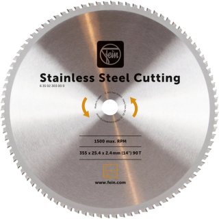 Fein Metall Kappsäge Sägeblatt Edelstahl Ø 355 x 25.4mm