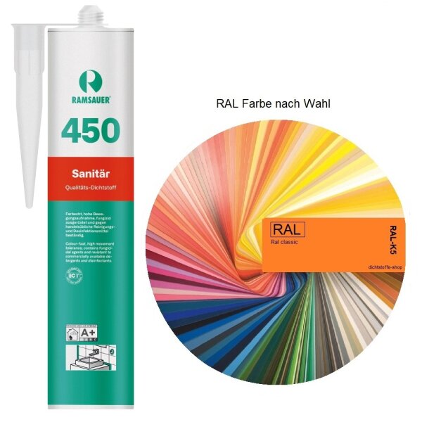 Ramsauer 450 Sanitär 1K Silicon Dichtstoff RAL 310ml Kartusche