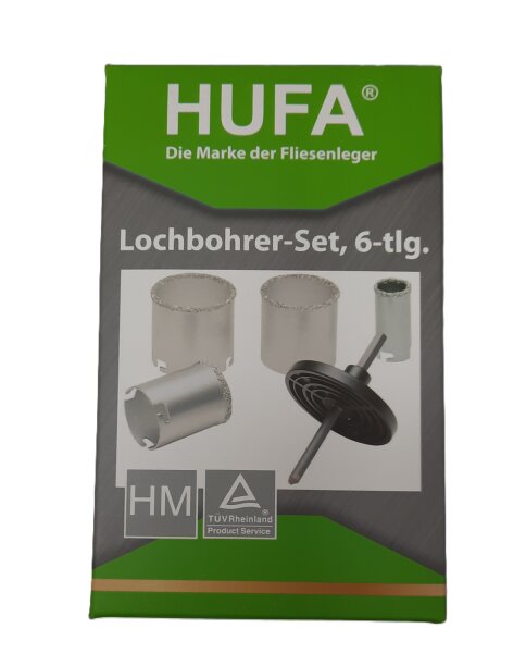 Hufa Fliesen Lochbohrer Set 6-teilig Ø 33/53/67/73mm