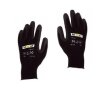 Hufa  Fliesenleger Nylon-Latex Strick Handschuhe schwarz L