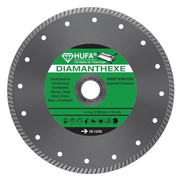 Hufa Fliesen Diamanthexe-scheibe Ø 180mm