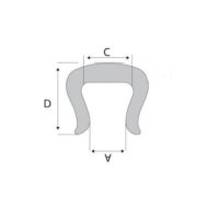 PE Schaum Kantenschutz U-Profil-Form 60 Klemmbreite 60mm x 1m 60 Stück