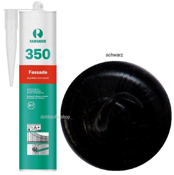 Ramsauer 350 Fassade schwarz 1K Silicon Dichtstoff 310ml Kartusche