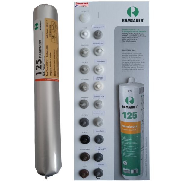Ramsauer 125 Handwerk 1K Silicon Dichtstoff 600ml Folienbeutel