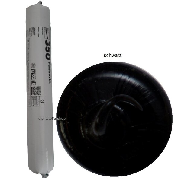 Ramsauer 350 Fassade schwarz 1K Silicon Dichtstoff 600ml Folienbeutel
