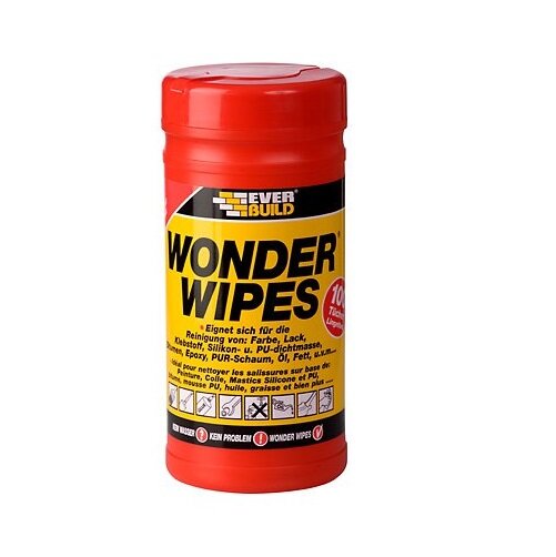 Everbuild 100 Feuchte Reinigunstücher Box Wonder Wipes