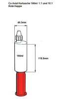 COX 2K Klebstoff Dosierpistole CCM 310X 150ml - 330ml 1:1 Koaxialkartusche