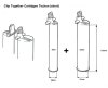 COX 2K Klebstoff Dosierpistole TBM 100 200ml 1:1/150ml 2:1 Doppelkartusche