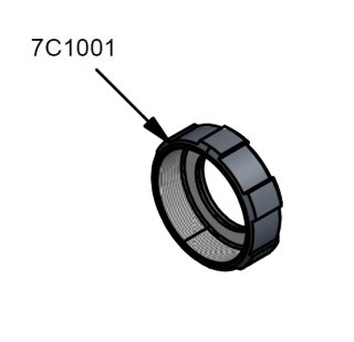 COX Ersatzteil 7C 1001 Rear Cap Überwurf Kunststoffkopf hinten