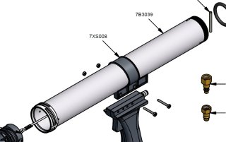 COX Ersatzteil 7B 3039 Barrel Airflow Sachet 445mm/600ml Alu-Rohr