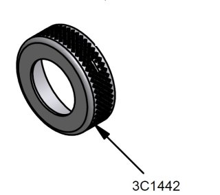 COX Ersatzteil 3C 1442 Bulk Cap 3 Bayonets Überwurf Metallkopf